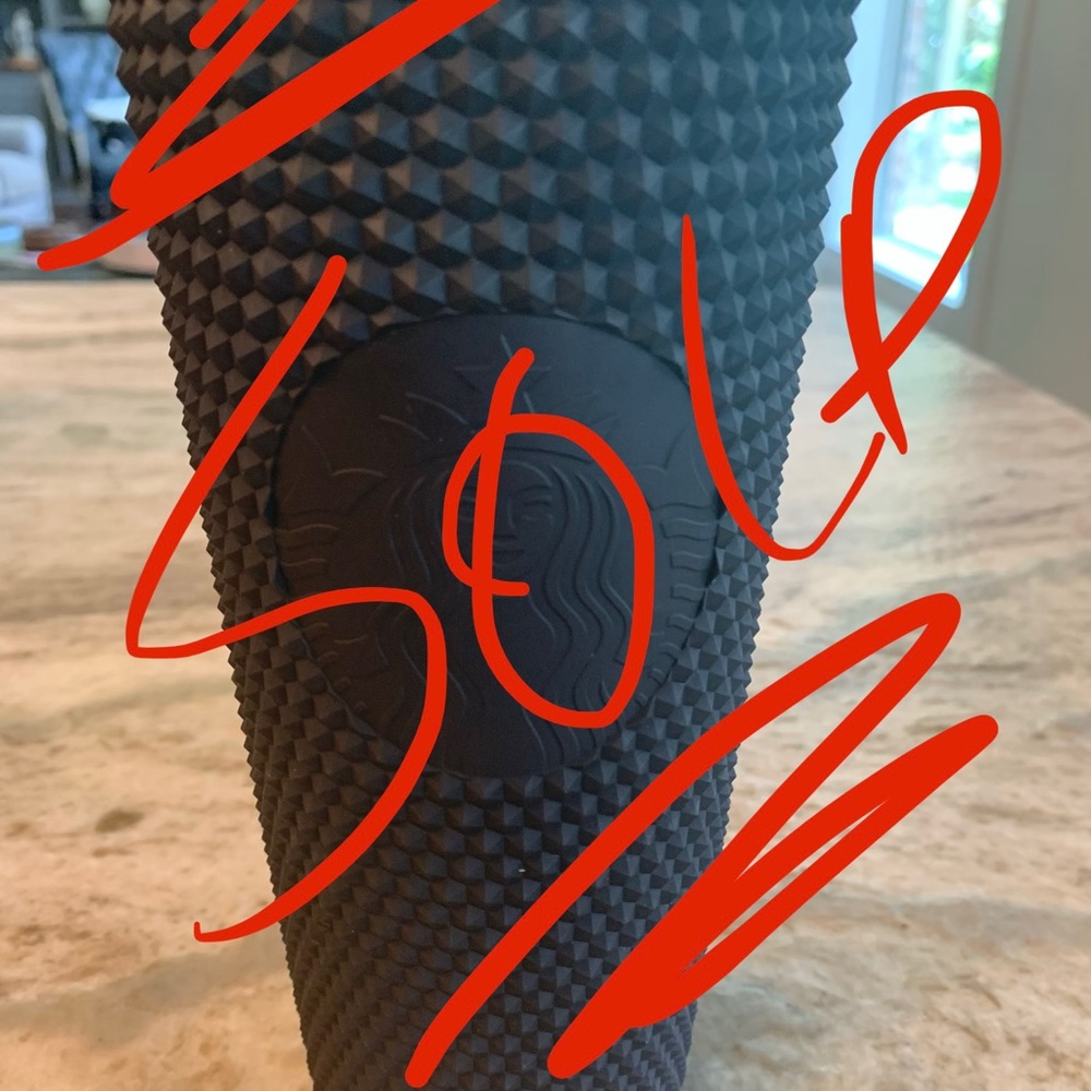 Starbucks RARE  Mattel Black Studded Tumbler